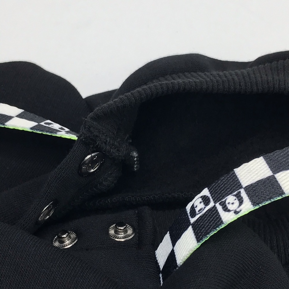 MOSHIQA Black Dog Cat Sweatshirt Size S M XL Hoodie Green Logo Designer Luxury - Picture 11 of 16